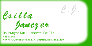 csilla janczer business card